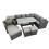 Fimous Fimous 10 Seater Patio Dining Corner Sofa Set with Chair Big Stool Side Table 1