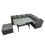 Fimous Fimous 7 Seater Patio Dining Corner Sofa Sets with Big Stool Dark Grey Mixed 1