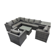 Fimous Outdoor Rattan Garden Furniture Set with Chair Side Table