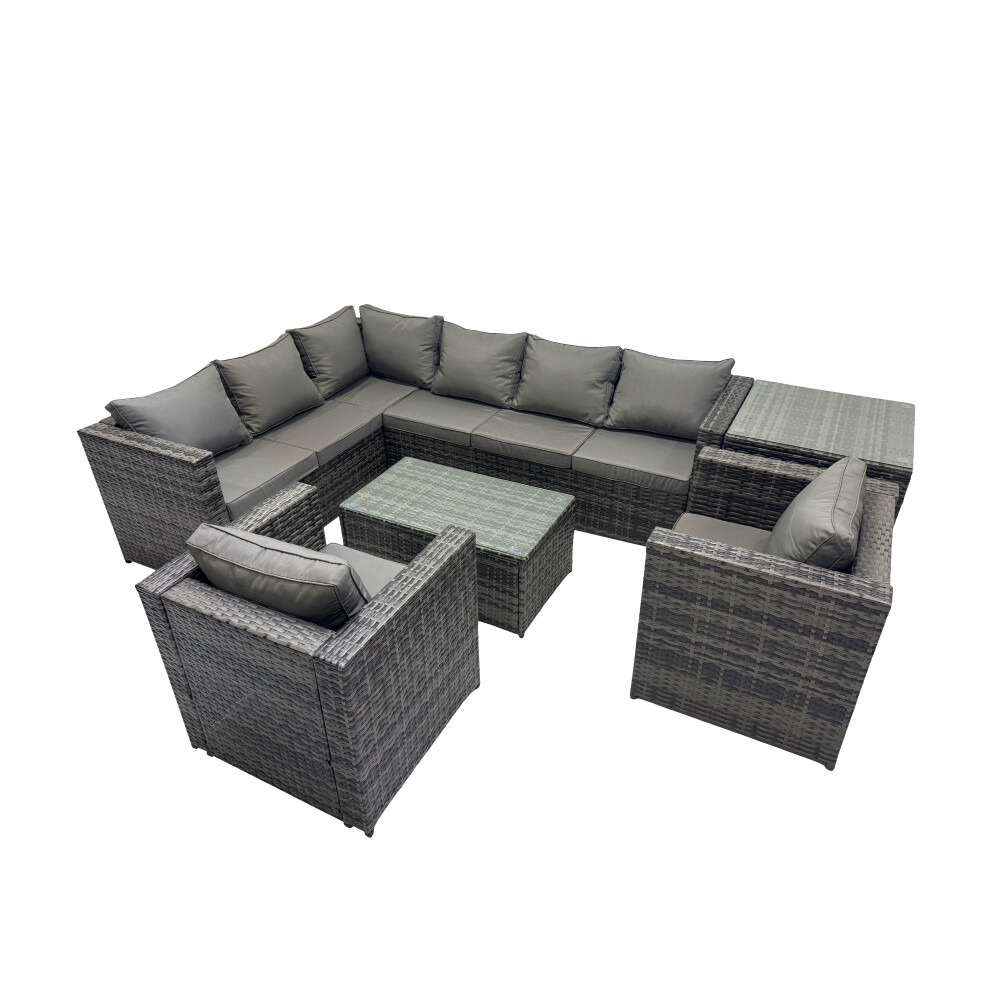 Fimous Outdoor Rattan Garden Furniture Set With Chair Side Table
