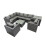 Fimous Fimous Patio Furniture Sets with Corner Sofa Square Coffee Table Side Table 1