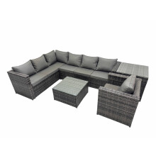 Fimous Patio Furniture Sets with Corner Sofa Chair Coffee Table Side Table