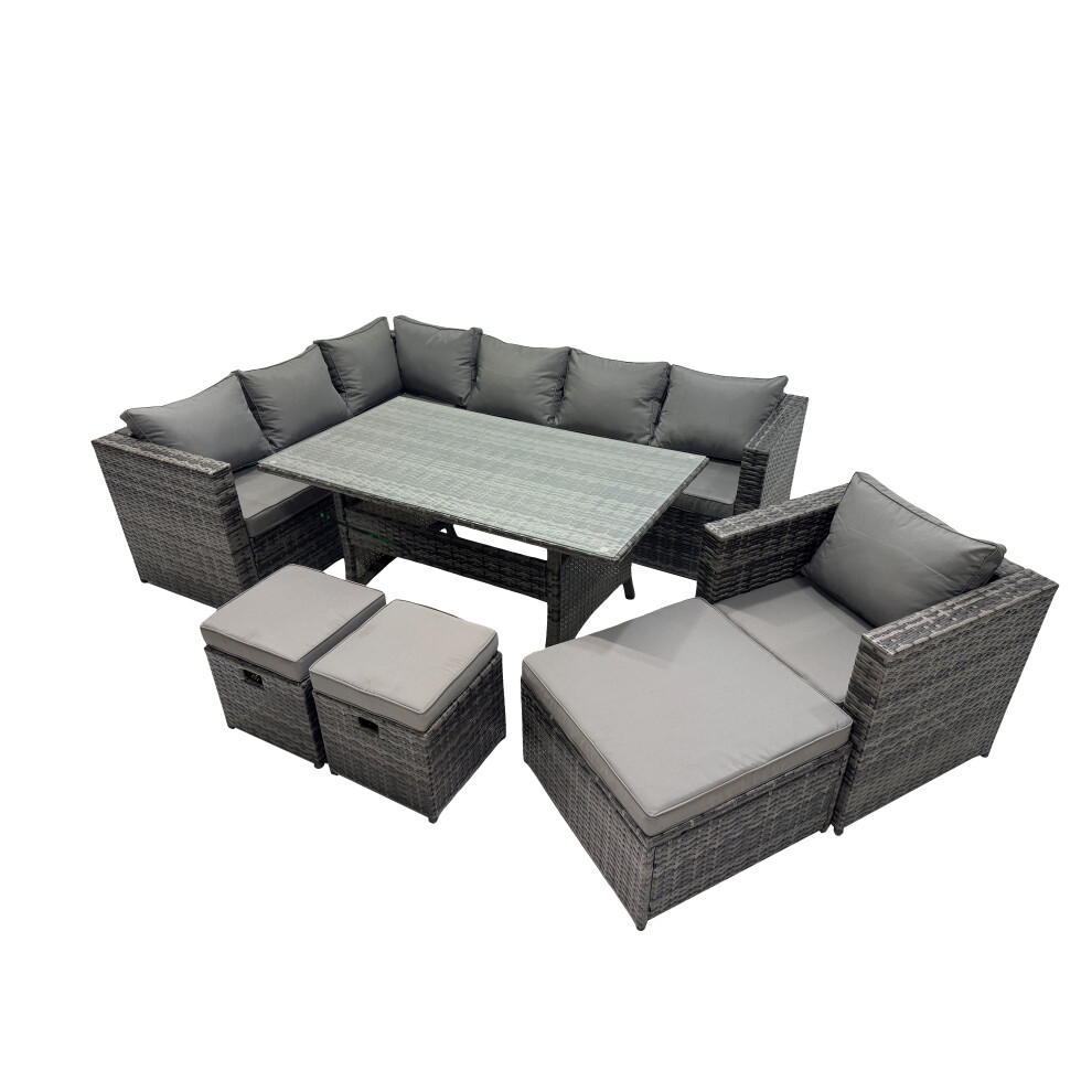 Fimous Outdoor PE Rattan Sofa Set with with Chair 3 Stool-image-OPC-PHRGXSV-NEW