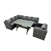Fimous Outdoor PE Rattan Sofa Set with with Chair
