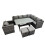 Fimous Fimous 10 Seater Patio Dining Corner Sofa Sets with Chair 2 Small Stools 1