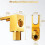 Speaker Cable Connector, Hi-End Banana to Flat Plug Adapter Plug, Speaker Cable Wire 3