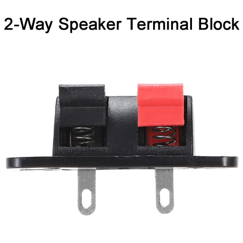 12pcs 2 Way Speaker Terminal Block Speaker Terminal Block Board Connector Speaker Spring Terminal Push Release Type 1
