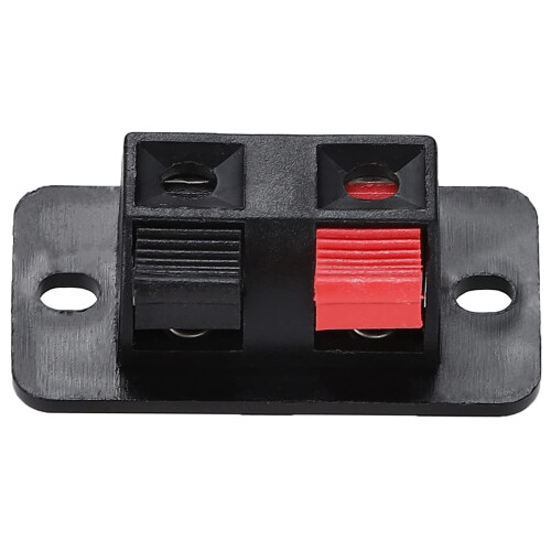 12pcs 2 Way Speaker Terminal Block Speaker Terminal Block Board Connector Speaker Spring Terminal Push Release Type 2