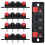 5pcs 4 Way Speaker Terminal Block Speaker Terminal Block Board Connector Speaker Spring Terminal Push Release Type 1