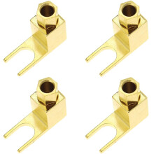 Lautsprecherkabelanschluss, hochwertiger Bananenstecker auf Flachstecker-Adapterstecker, Lautsprecherkabel