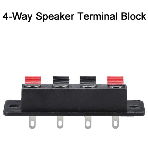 5pcs 4 Way Speaker Terminal Block Speaker Terminal Block Board Connector Speaker Spring Terminal Push Release Type 1