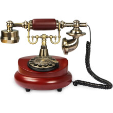 Retro vaste telefoon met draaischijf, antieke telefoon met draaischijf, imitatiehars vaste telefoon, decoratieve telefoon voor thuis of op kantoor