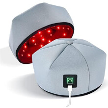 Red Light Cap - 660nm & 850nm Infrared Light Hat- Gray
