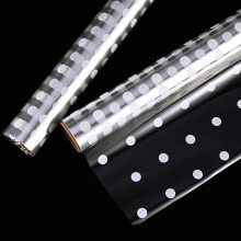 White Dot Cellophane Wrap for Hampers, 2 Rolls 15m*41cm Cellophane Hampers Roll, for Birthday Gifts and Easter Basket Wrapping