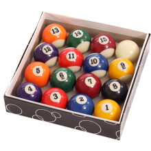 Full Size UK Regulation 16 Spots and Stripes Pool Ball Set 2"