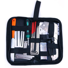 Guitar Repairing Tools Kit,25Pcs Guitar Setup Kit Including String Ruler Gauge Measuring Tool Hex Wrench Files Fingerboard Guard Understring
