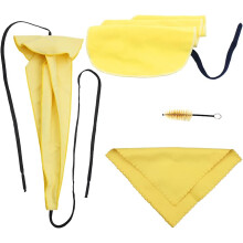 Saxophone Cleaning Care Kit with 3Pcs Cleaning Cloth and Mouthpiece Brush Musical Instrument Maintenance Tool