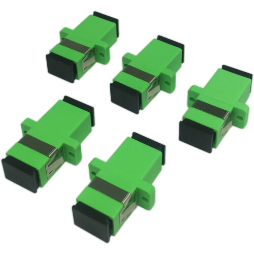 Cerrxian SC Singlemode Glasfaseradapter SC Buchse auf SC Buchse APC Simplex Singlemode Glasfaserkoppler Netzwerk Internet