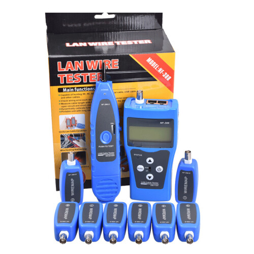 NF-388 Multipurpose Handheld Network Coax Cable Tester Coaxial Cable Tracker Network Cable Ethernet(Blue) 1
