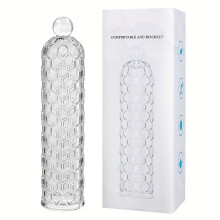 3pcs Crystal Textured Bead Penis Sleeve TPE Soft Elastic Cock Sleeve Extender Condom Time Delay Couple Flirting Adult Sex Toy For Men Pleasure