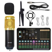 Audio Interface With DJ Mixer And Sound Card, Portable Podcast Equipment Combo Kit, Professional XLR Microphone For Streaming, Gaming