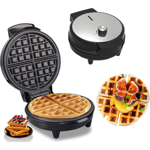 Mini Waffle Make,Waffle Maker Iron Machine, 1000w,Non-stick Coating, Adjustable Temperature Control,Power/Ready Indicator Light,Overheating Protection