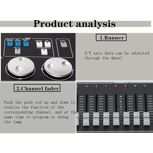 DMX-controller, DMX 512-console, DJ-discolichtcontroller, professionele podiumlichtmixers, podiumlichtconsole 2