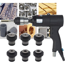 M3-M12 Pneumatic Tapping Machine,Handheld Air Drill Tapping Tool,5-7 Mpa,850 RPM,with 6 Chucks,for Tapping Steel,Iron,Copper,Aluminum,Plastic