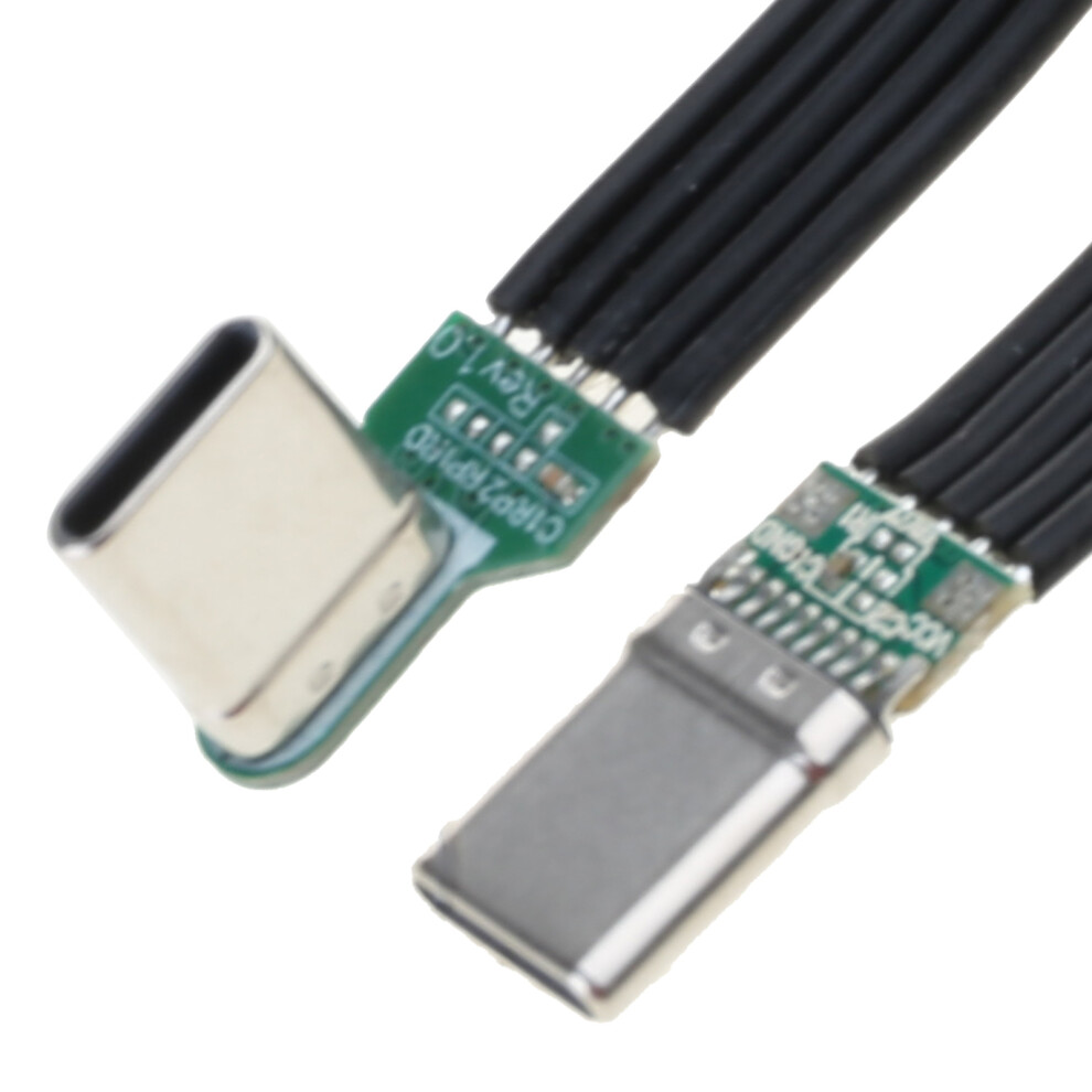 60W 90 Degree Usb C Male To Usb C Female Cable Fast Charging Cable 480Mbps Data Transfer For Smartphones Tablets Laptops 10Cm 7751660198691