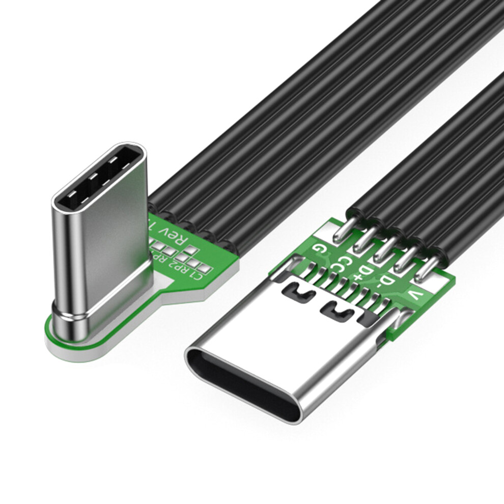 60W 90 Degree Usb C Male To Usb C Female Cable Fast Charging Cable 480Mbps Data Transfer For Smartphones Tablets Laptops 5Cm 7751660198684