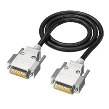 DB15 Male Female Data Cable Connectors Wire Line 26AWG Extender Cord for Cash Registers Computer 1.5m-30m Long 30m male to male