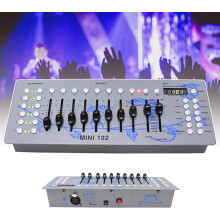 DMX-controller met 192 kanalen, DJ-apparatuur, DMX512-console voor podiumverlichting, ingebouwde batterij: 4,2 V 5600 mAh, ingebouwde microfoon