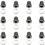 12 Pieces 5.5mmx2.1mm 2 Pins DC Power Jack Female Panel Mounting Connector Socket 1