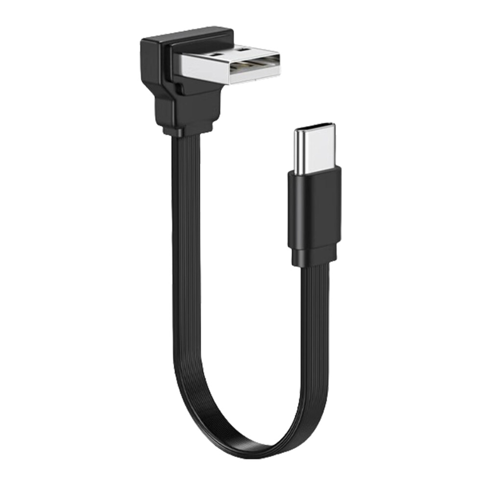90Degree/Straight Usb C Charging Cable Usb C To Usb A Fast Charging Cable 480Mbps Data Transfer For Smartphone 10Cm Bend Down 7751660197212