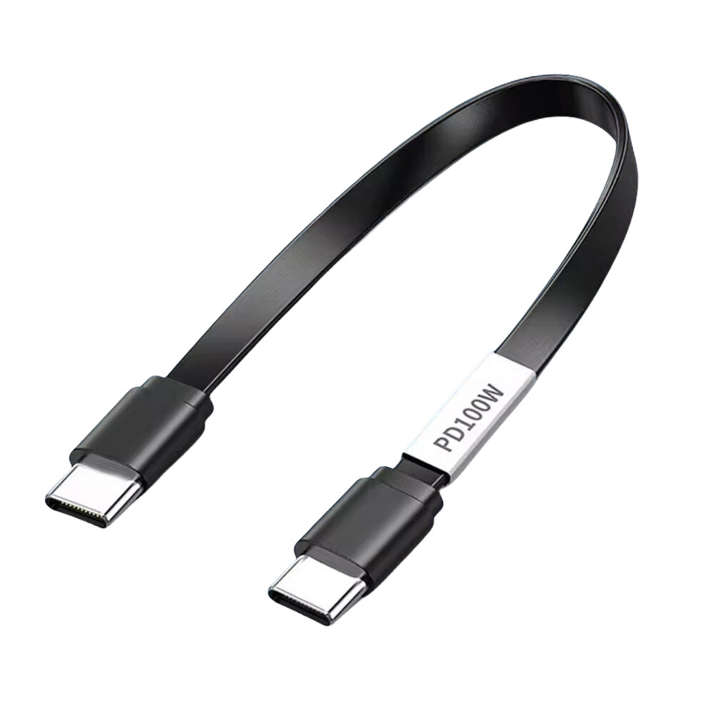 100W Usb C To Usb C Charging Cable Flat Siliconecord Data Sync Charging Cord Efficient Type C Cord Fast For Phone 16 Pad 0.5M 7751660196796