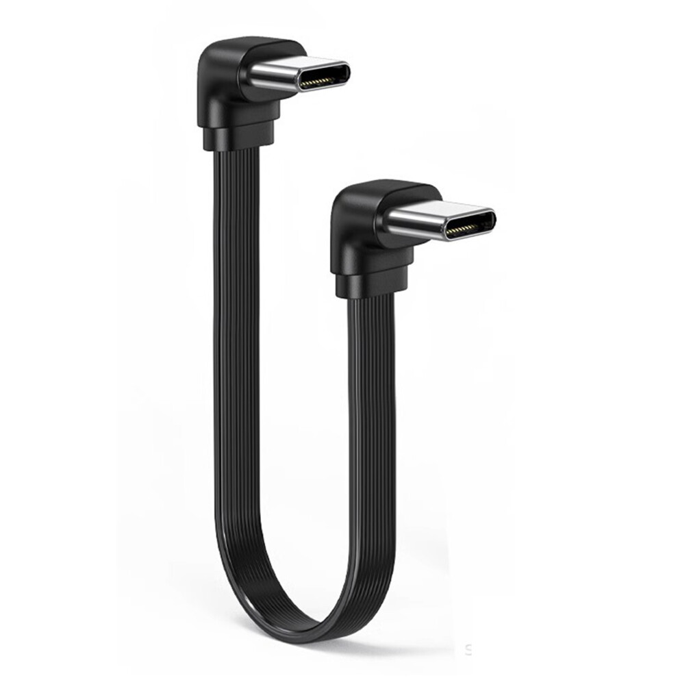 66W Type C To Type C Flat Charging Cable For Smartphones Tablets And Laptops 90 Degree Option Soft Silicone Usb C Cord 0.5M Double Elbow 7751660197519