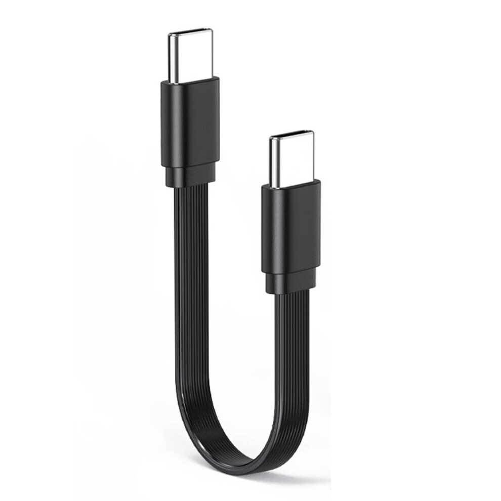 66W Type C to Type C Flat Charging Cable for Smartphones Tablets and Laptops 90 Degree Option Soft Silicone USB C Cord 0.2m Double straight head-image-OPC-PHRGZHJ-NEW