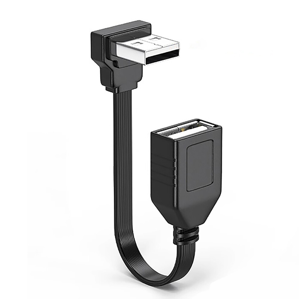 Flexible Usb 2.0 Charging Data Cable Male To Female Extension Cable For Led Flashing Disk And Card Reader 0.5M Bend Up 7751660197281