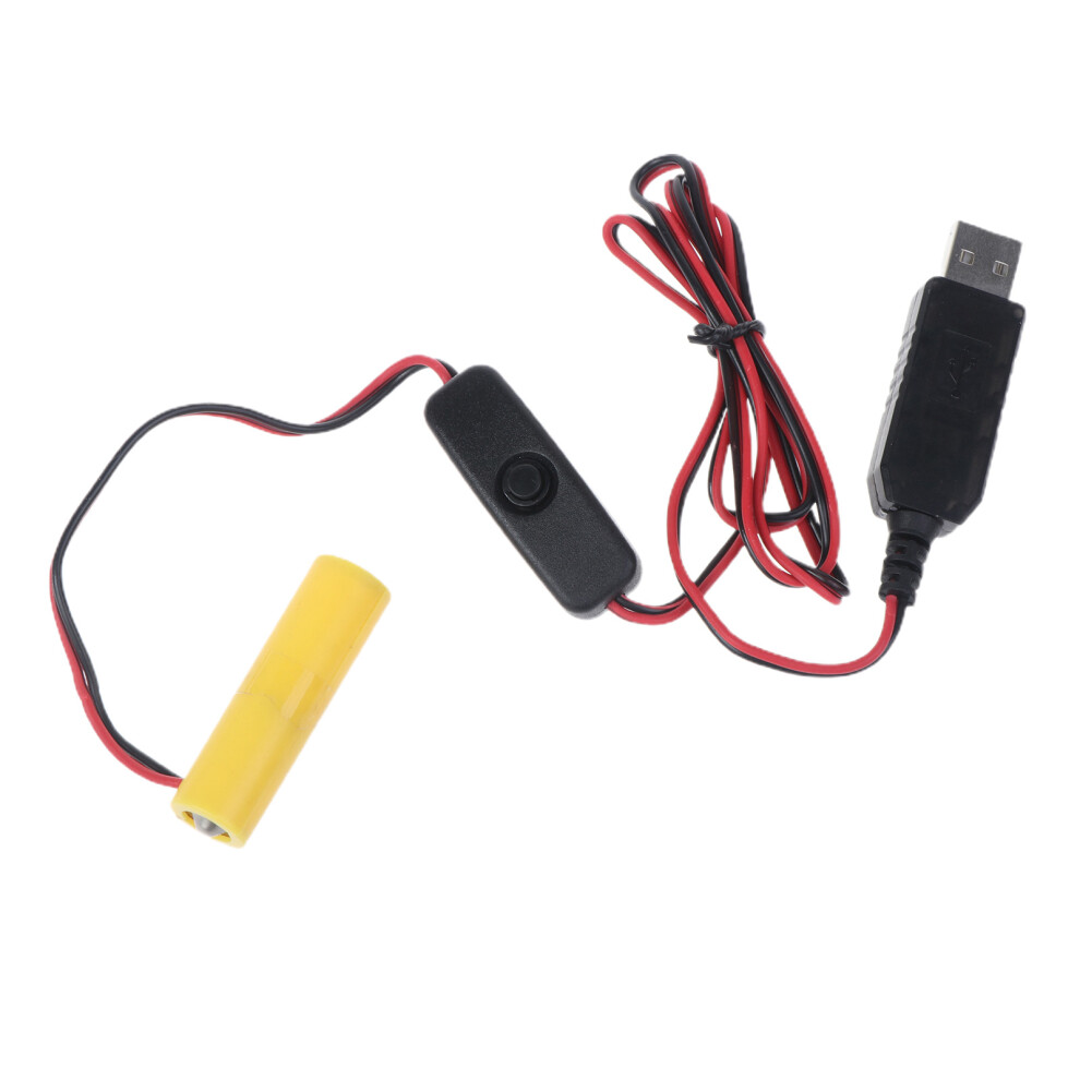 Usb To For Cable For Aa Battery, Usb Power Supply Cable With Replace 1 Aa Batteries For Led 1M 7751680214579