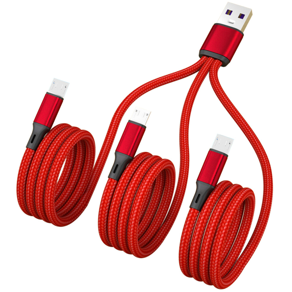 Usb2.0 Type-A Male To 3 Usb Male Connector Charging Cable Power Splitter Adapter Cord 3 In 1 20Cm Red 7751680215484