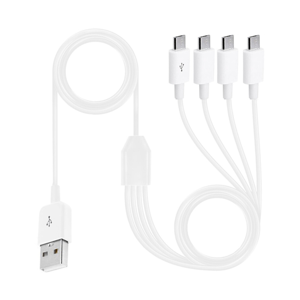 4 In 1 Usb Charging Cable Multi Cable For Multiple Devices 4 Tablets Or Phones Simultaneously 1.5M White 7751680211202