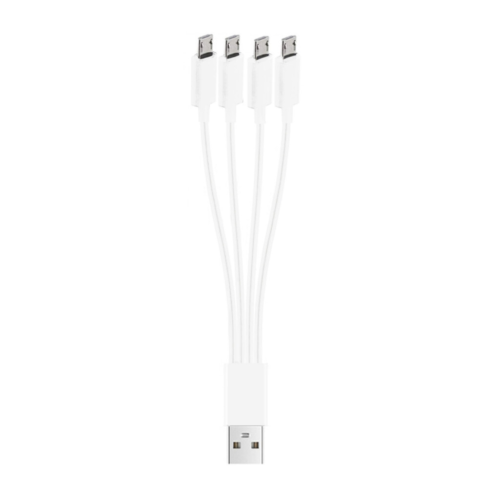 4 In 1 Usb Charging Cable Multi Cable For Multiple Devices 4 Tablets Or Phones Simultaneously 20Cm White 7751680211189