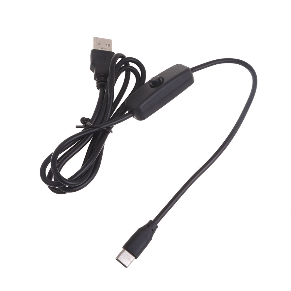 1M Cable Withswitch Usb2.0 Adapter Cord Usb To Type C Supports Fast Charging Black 7751680211271