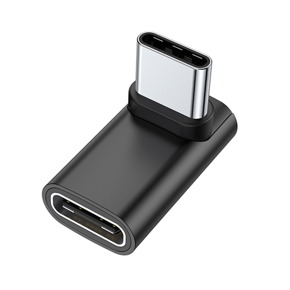 90 Degree Usb C To Usb C Adapter 40Gbps Usb C Female To Usb Male Adapter Data Sync 100W Fast Charging Adapter For Pc Right Bend Black 7751680212063
