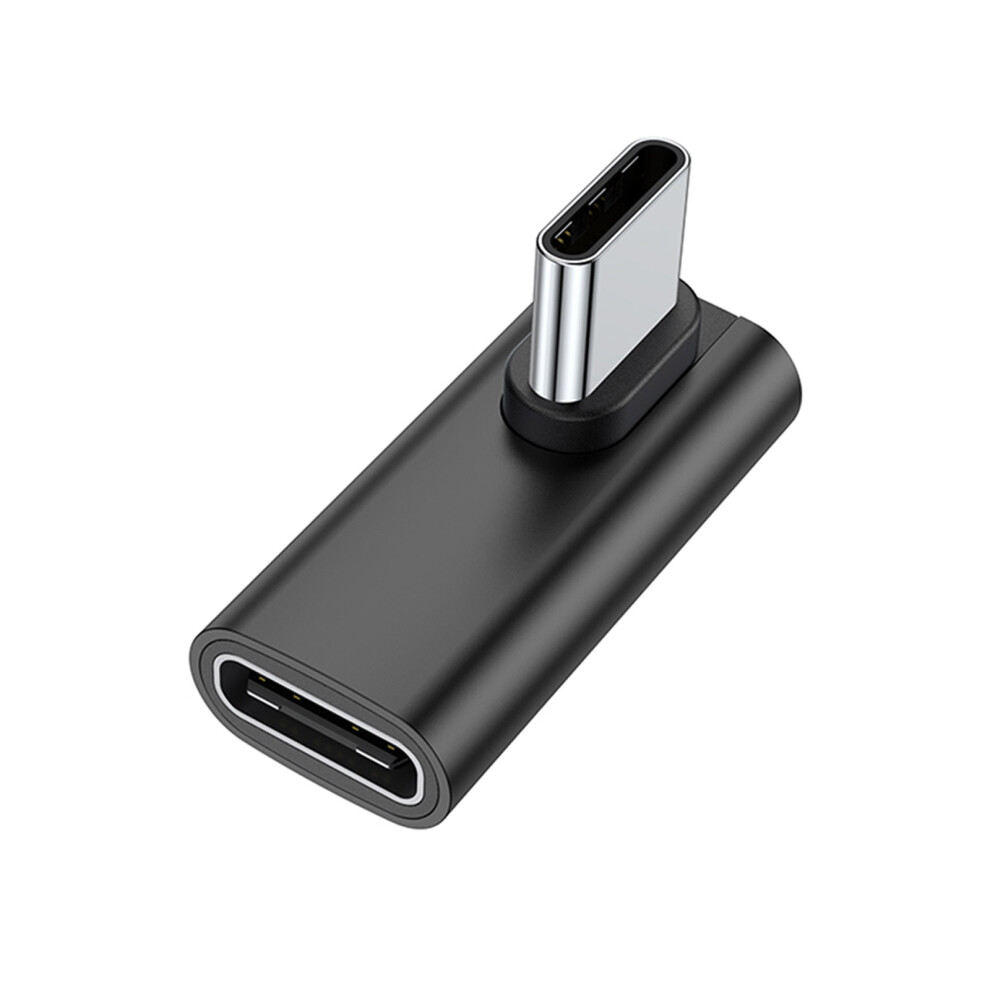 90 Degree Usb C To Usb C Adapter 40Gbps Usb C Female To Usb Male Adapter Data Sync 100W Fast Charging Adapter For Pc Side Bend Black 7751680212087