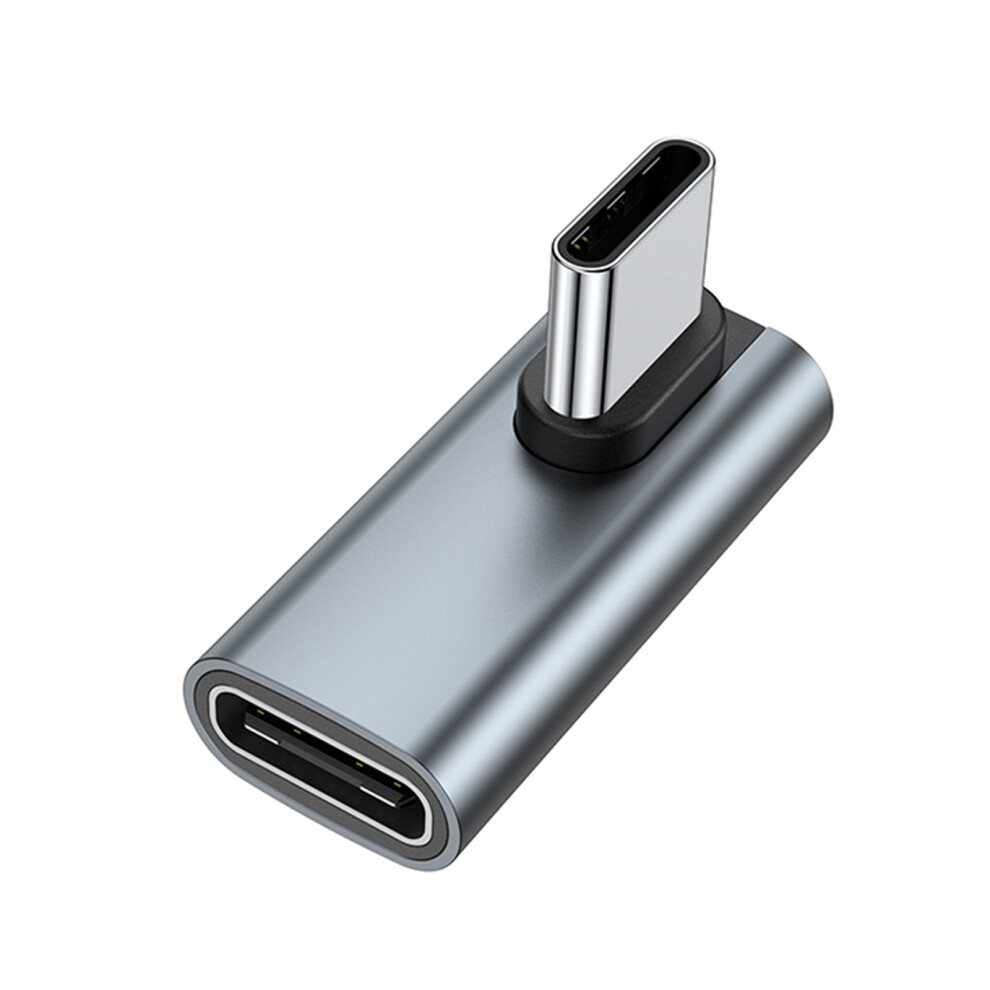 90 Degree Usb C To Usb C Adapter 40Gbps Usb C Female To Usb Male Adapter Data Sync 100W Fast Charging Adapter For Pc Side Bend Grey 7751680212070