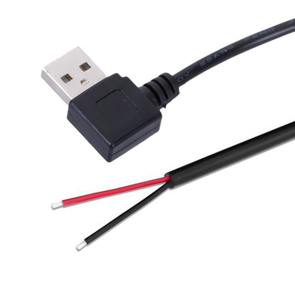 30Cm/100Cm/200Cm Power Supply Cable 22Awg Usb Male 2Pin Bare Wire 5V Charging Cord Extension Wire For Led Fan 1M Elbow Light 7751680212773