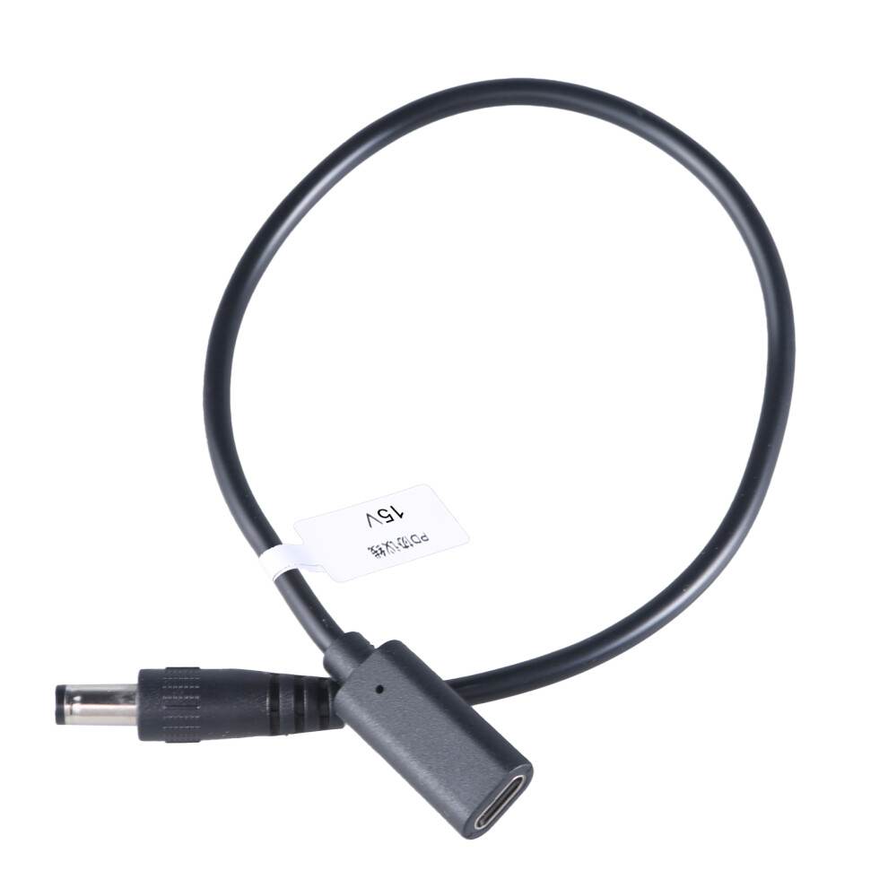 Usb C To 5.5X2.5mm Power Cable Female To Male Connectors Adapter Cord For Laptops Monitors Routers Supports Up To 3A 15V Light 7751680212889