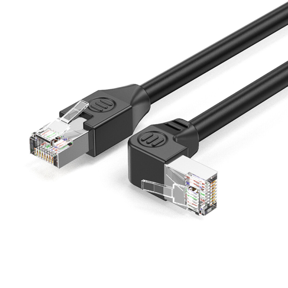 Cat5e Ethernet Networking Cable Right Angles 45 Connectors Highly Speed Networking Wire For Routers, Pc, Laptop 30Cm Bend Down 7751680213527