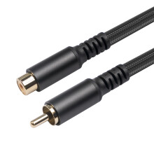 Music Extension Cable for Subwoofer, Male to Female Cable with Gold Plated Connectors for Analog 1.8m